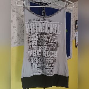 Primevil Vintage htf "Eat The Rich" Strapless Top. M